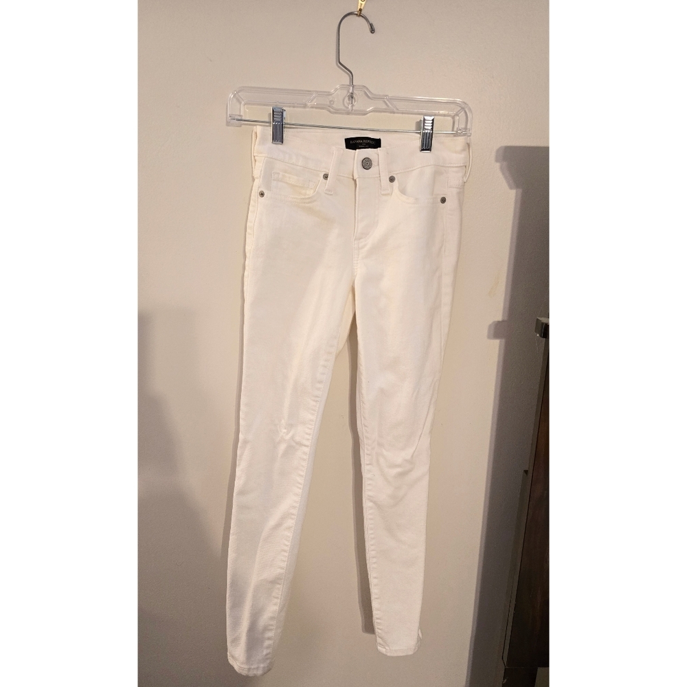 Banana Republic Petite White Skinny Fit Jeans